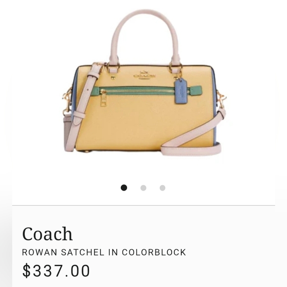 Coach | Bags | Coach Color Block Rowan Satchel Crossbody | Poshmark